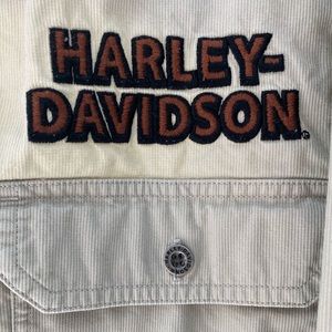 Harley-Davidson Men’s Large Long Sleeve Button Up Shirt Beige